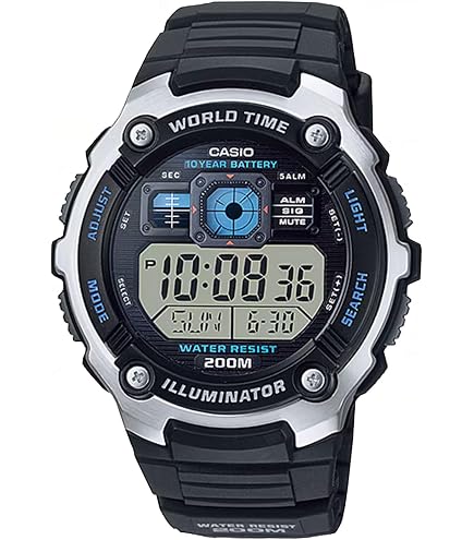 CASIO ILLUMINATOR 200M デジタル腕時計 Amazon.com: Casio Men's 'Super Illuminator' Quartz Resin Casual